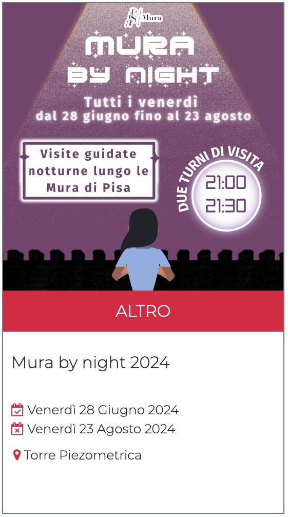 mura by night pisa 2024